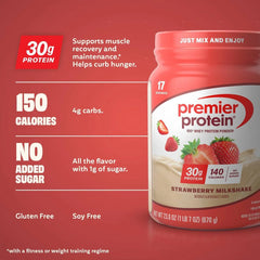 Premier Protein Strawberry 17 Serve Protein Shake - 4pk/23.6oz