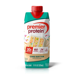 Premier Protein Nutritional Shake Cake Batter Non-Caffeinated - 11 fl oz/4pk: Keto Certified, Ready to Drink, Gluten-Free, 30g Protein