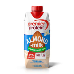Premier Protein Almond Milk Non-Dairy Vanilla Protein Shake - 11 fl oz/4pk: Keto Certified, Gluten-Free, Ready to Drink, Liquid