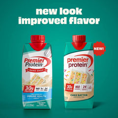 Premier Protein Nutritional Shake Cake Batter Non-Caffeinated - 11 fl oz/4pk: Keto Certified, Ready to Drink, Gluten-Free, 30g Protein